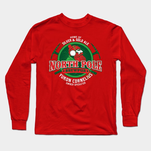 Yukon Cornelius North Pole Brewpub Long Sleeve T-Shirt by PistolPete315